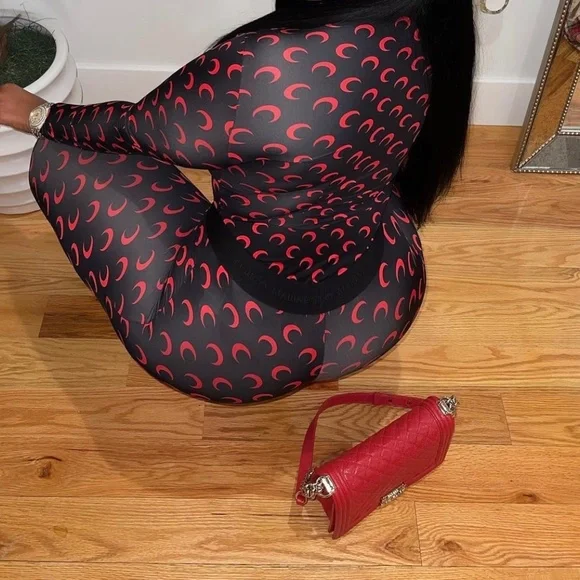 Marine Serre Printed Jersey Top and Marine Serre Moon printed leggings - Picture 3 of 4